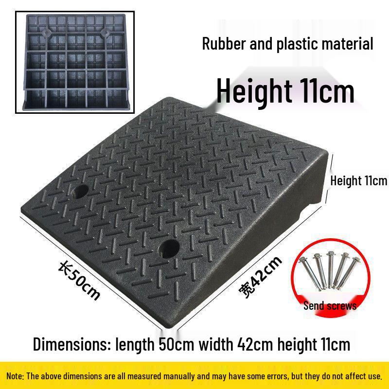 Rubber and Plastic Sloped Threshold Ramp Pad