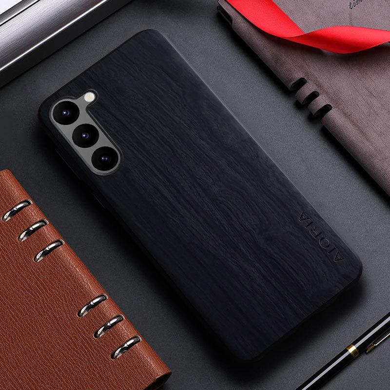 Holzmaserung Ineinandergreifende Handyhülle für Samsung Galaxy S22 Ultra/S23 Plus