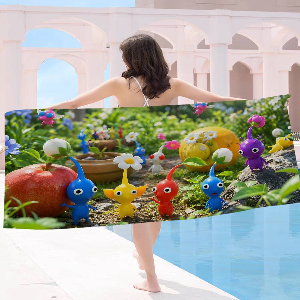P-pikmin Game Big Microfiber Beach Towels Quick Dry Towel Sand Beach Towels Pool Towel For Travel Swim Pool Yoga