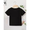 European Size Boys Round Neck Short Sleeved T Shirt with Insect Pattern Design