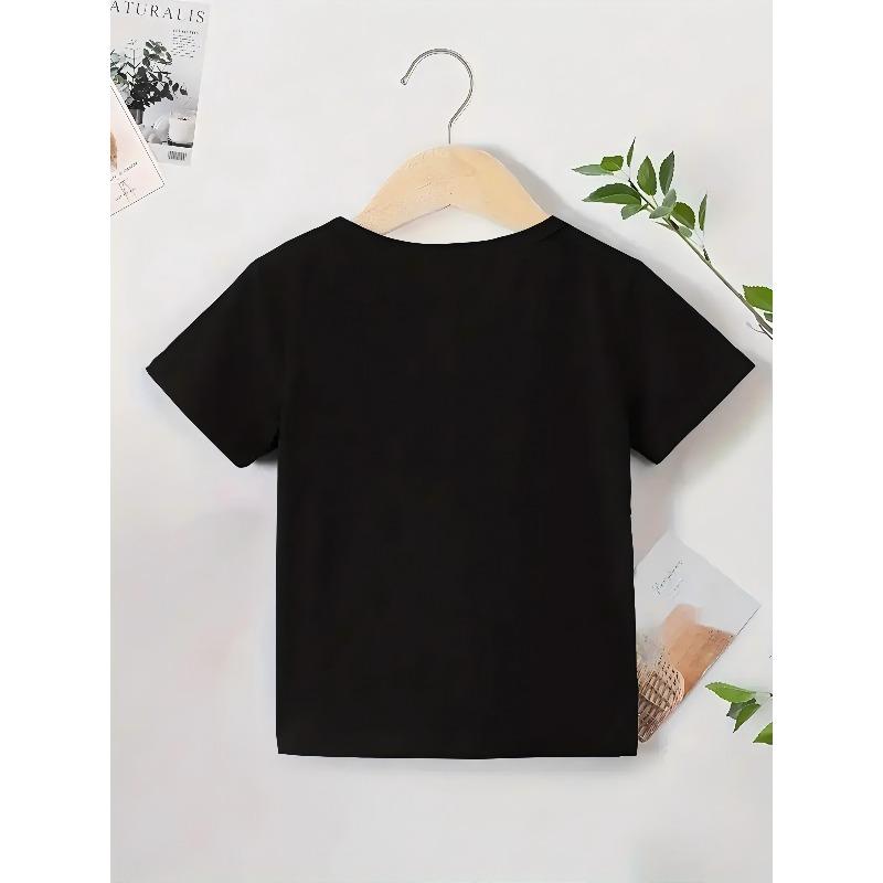 European Size Boys Round Neck Short Sleeved T Shirt with Insect Pattern Design