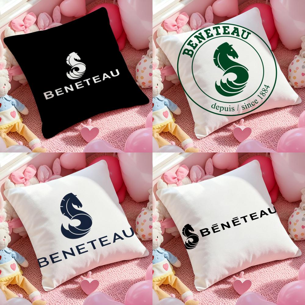 Cartoon B-BeneteauS Y-Yachts Pillow Case Soft Plush Fabric Double-Sided Printed Cushion Cover Warm Winter Sofa Pillow Case