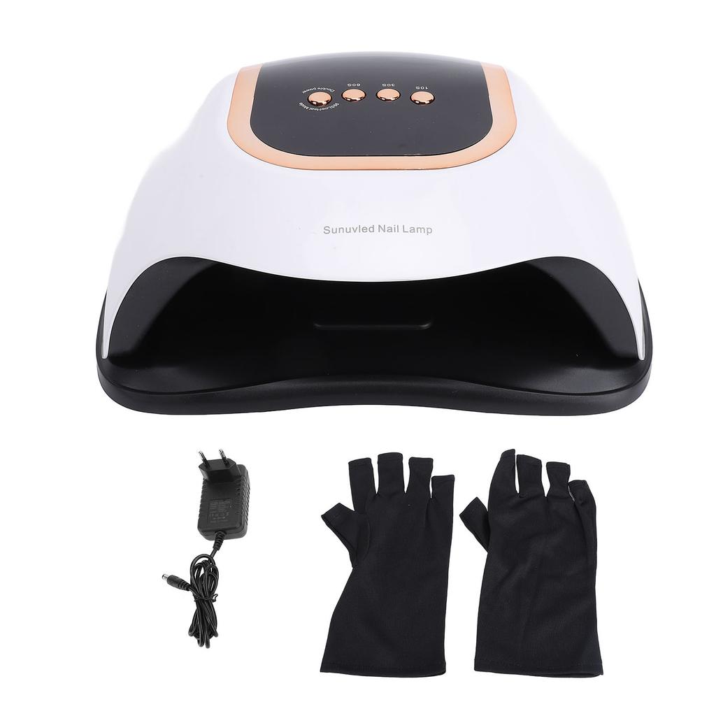UV LED Nail Lamp 3 Timer Settings Auto Off Professional UV Nail Dryer with Gloves for Gel Nail Polis