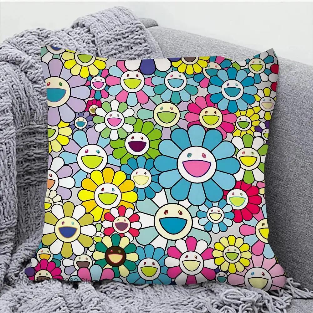 M Murakami Takashi A An Homage To Monopink 1960 Pillow Case Square Pillow Bedroom Sofa Leisure Comfort Cushion Car
