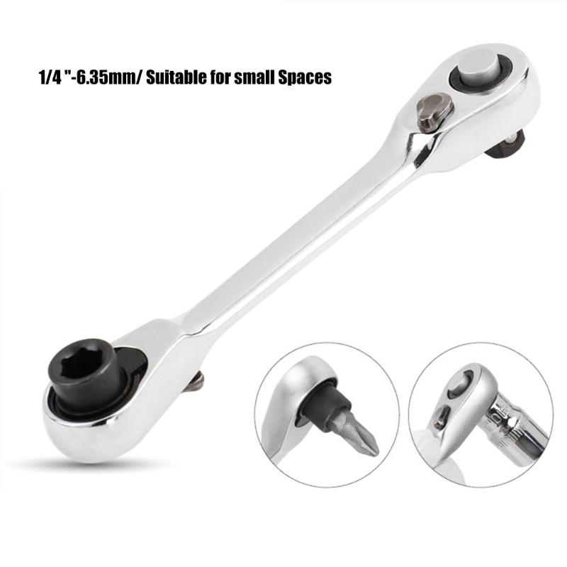 High Strength Ratcheting Wrench Set Double Head Two Direction 72 Tooth Rust Resistant Suitable for Automotive Home Use