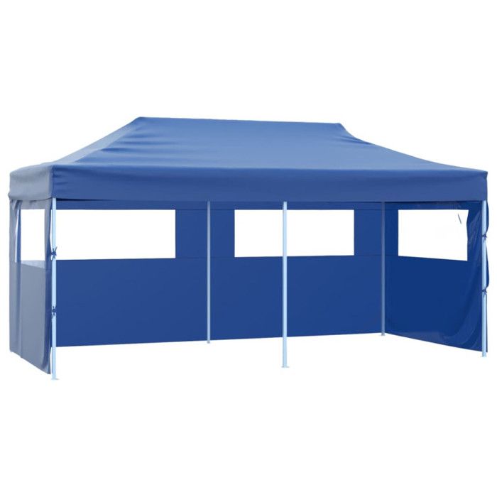 VidaXL Tente de réception pliable bleue 3 x 6 m