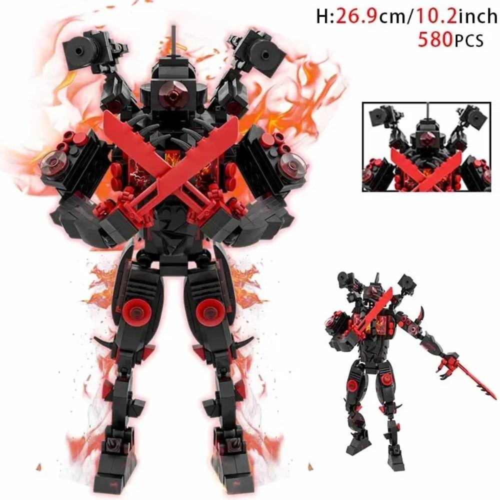 Moc Skibidi Toilet Action Figures Modello da costruzione Blocchi Camerman Titan Speakerman Surveillance Man TVMan Ragazzi Giocattoli per bambini Regali