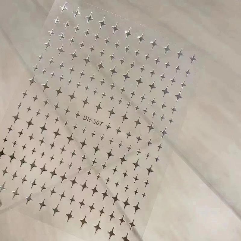 2pcs Nail Stickers with Flashing Lights Luxurious and Elegant Star Patterns  Star-shaped Stickers  Star Nail Backing Adhesive Stickers for Decoration.