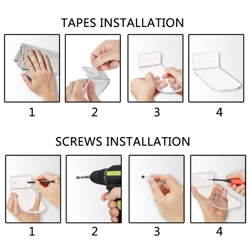 Wall Mount Shoe Display Shelves Sturdy Wall Holder Rack for Shoes and Sneakers Practical Clear Floating Shelves