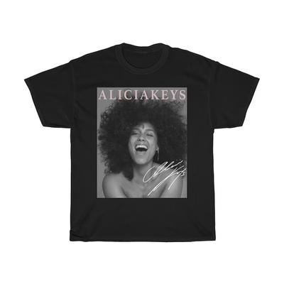 Alicia Keys Short Sleeve Cotton T- Shirt Unisex All Size S To 2345XL Unisex T-Shirt