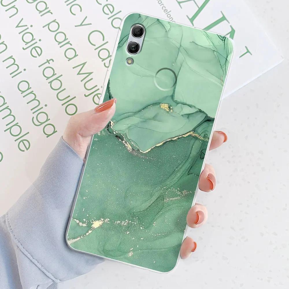 For Huawei Honor 8X Case Honor 8X Watercolor Marble Transparent Cases For Huawei Honor 8X Cover Honor8X Silicone Back Bumper
