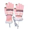 Unisex Heated Gloves with Double-Layer, Extended Length, Touchscreen Compatible for Cold