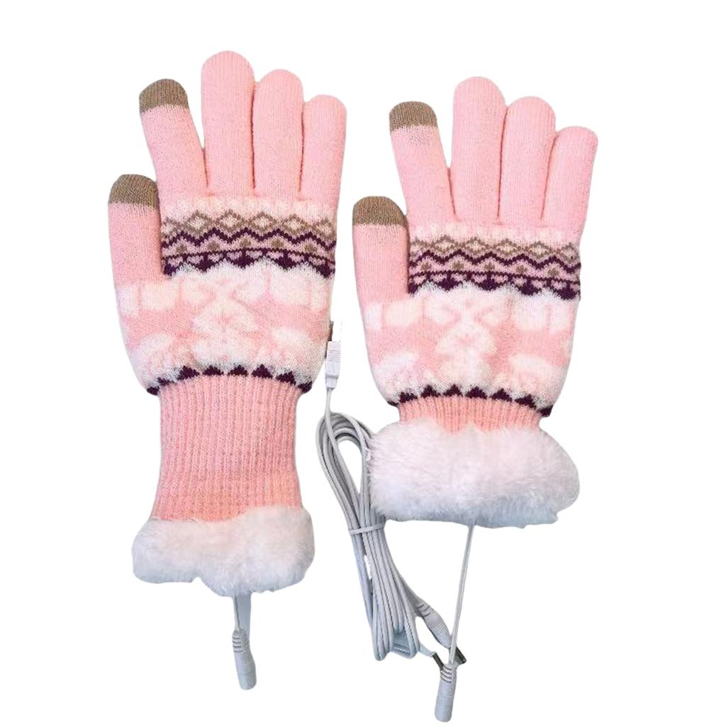 Unisex Heated Gloves with Double-Layer, Extended Length, Touchscreen Compatible for Cold