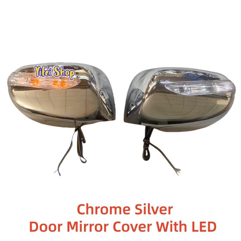 2pcs Car ABS Chrome Rearview Accessories Plated Trim For Honda Fit Jazz GE6 GE8 GP 2008 2009 2010 Door Mirror Cover With LED