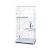 Cat Cage, Original Pet Cage, 3 Tiers, with Casters, White, for Cats, Multiple Pets, Height Approx. 178 X Width Approx. 93 X Depth Approx.