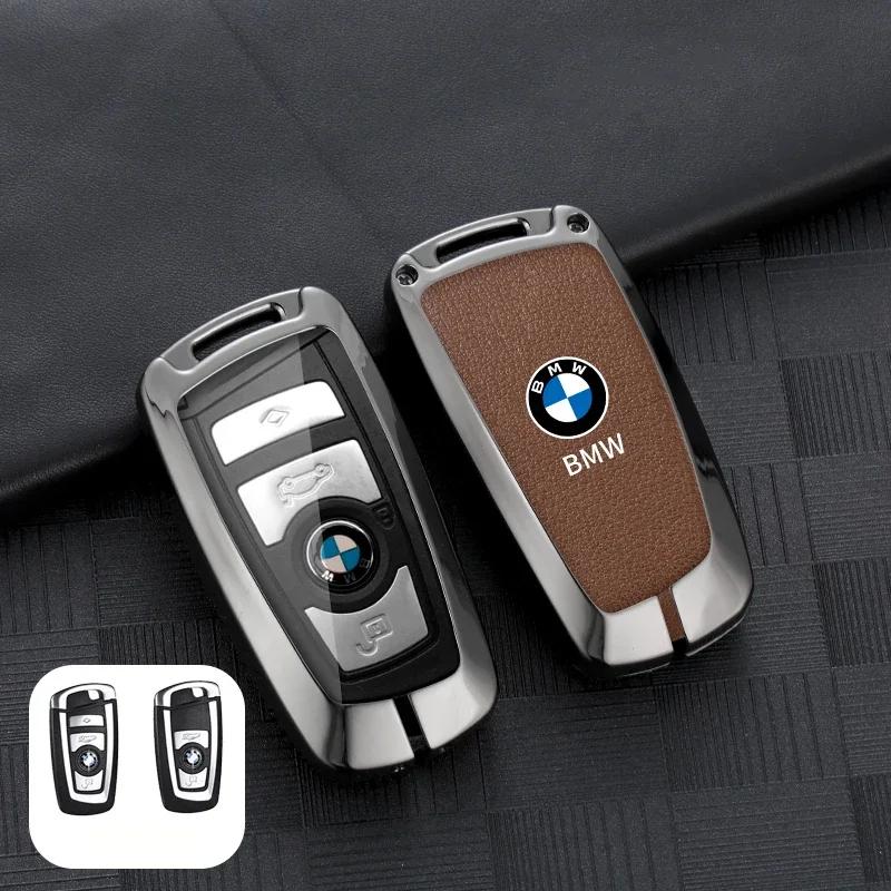 Für BMW Neu 2025 Zinklegierung Leder Auto Schlüsselabdeckung Hülle Schale Schutz Für BMW 1 3 5 7 Serie X1 X3 X4 X5 F10 F15 F16 F20 F30 F