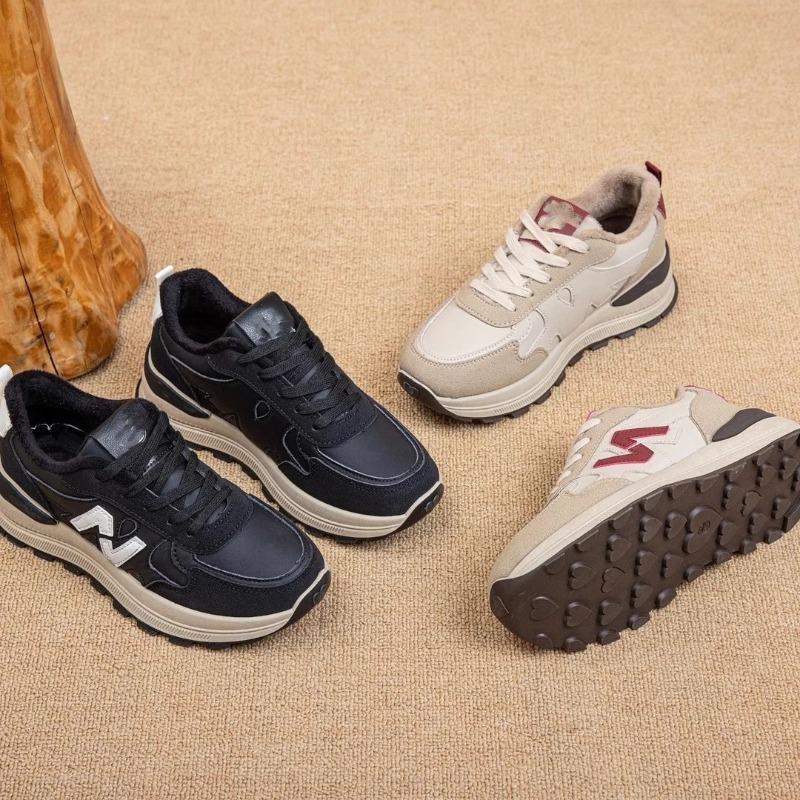 Damskie buty aksamitne jednolite ciepłe codzienne buty sportowe damskie zimowe nowe wszechstronne modne