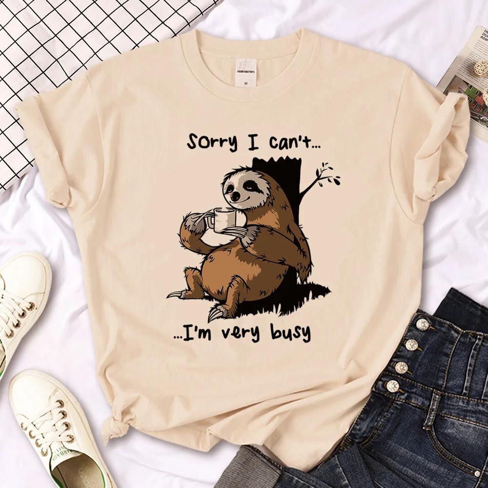 Sloth T Shirt Women Funny Summer Graphic T Shirt Girl Anime Clothes