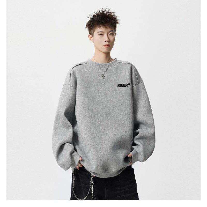 Свитер с круглым вырезом с надписью, мужской и женский, новые свободные пальто на осень и зиму XXXL