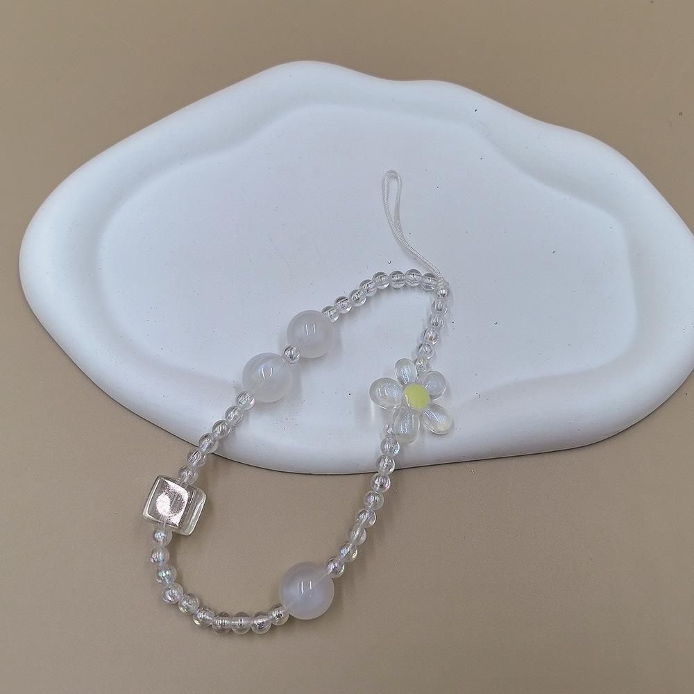 Breloc creativ acrilic floarea soarelui pentru telefon mobil - breloc DIY pentru femei