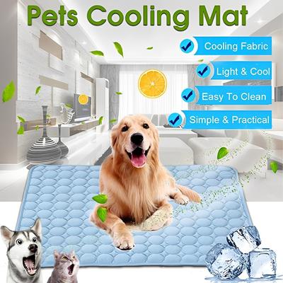 Dog Cooling Mat Summer Pad Mat For Dogs Cat Ice Silk Blanket Sofa Breathable Pet Dog Bed Summer Washable For Small Large Dog Cat