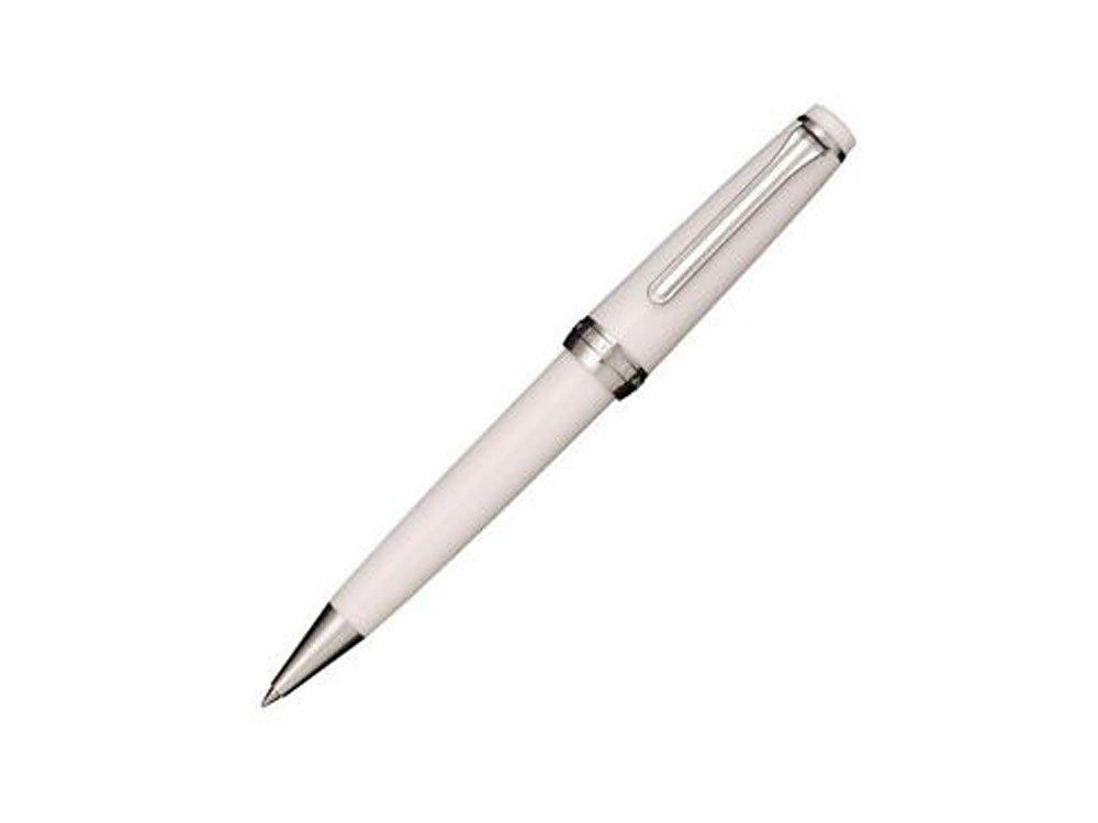 Sailor Professional Gear Slim Ballpoint Pen, White with Gold Trim, Oil-Based 0.7mm, Luxury Writing Instrument, Made in Japan, JDM, Authentic Gift Box белый