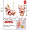 DIY Material Package New Year Lion Dance Lantern with Tassel Handmade Lantern  Chinese New Year