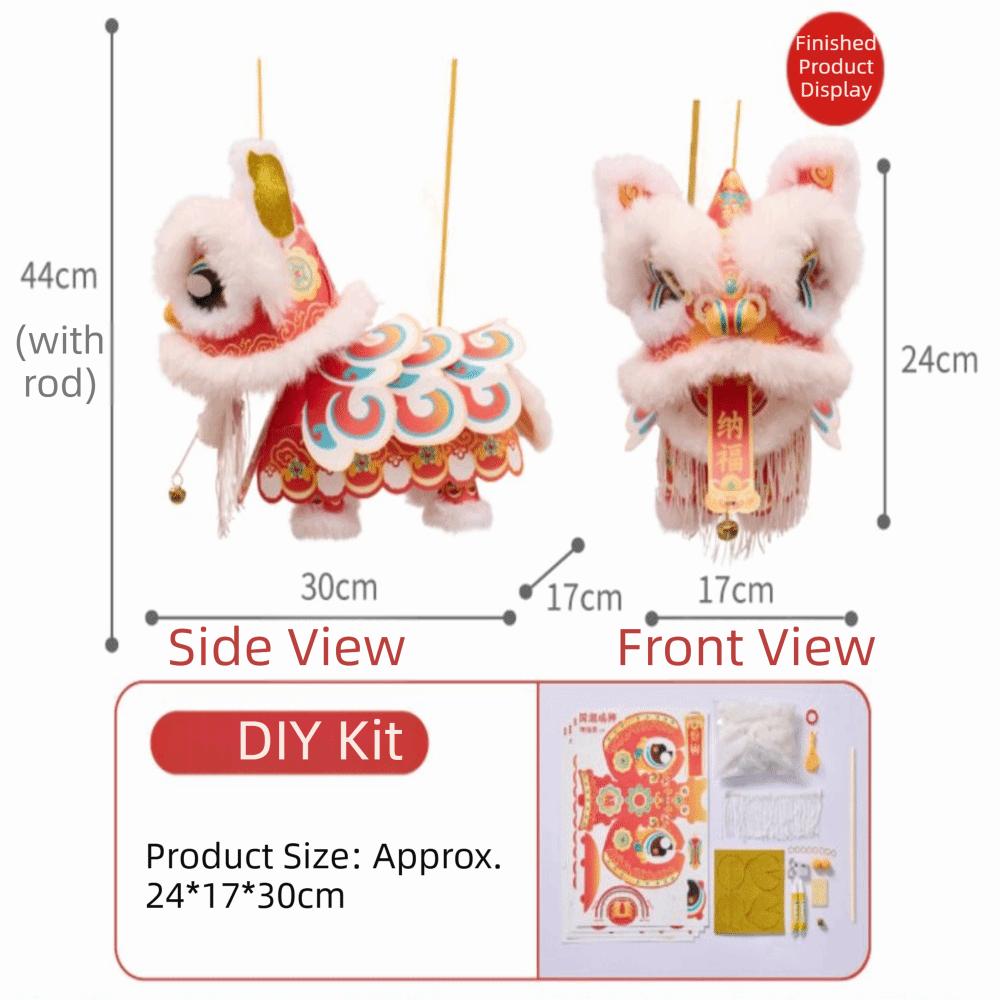 DIY Material Package New Year Lion Dance Lantern with Tassel Handmade Lantern  Chinese New Year