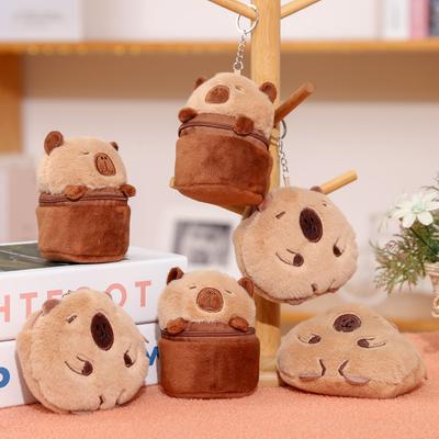 Kapibara Doll Change Bag Pendant Keychain Small Doll Jewelry Plush Toy Gift Rag Doll