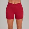 High-Waisted Cross-Waist Yoga Shorts for Running, Cycling, Sports (Model 9721)
