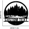 Custom Metal Wall Art, Personalized Address Sign, Pine Tree House Number Plate, Garage Door Decor