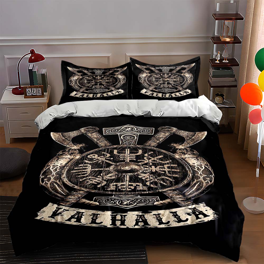 

Viking-inspired design. Bedding Duvet cover sets Duvet covers Pillowcases gifts (1 * Duvet Cover 2 * Pillowcases, without duvet insert) 135x200cm