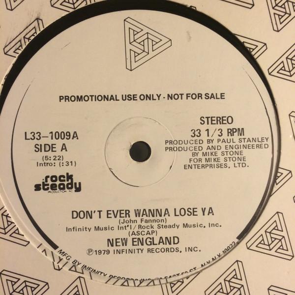 

12inch Record NEW ENGLAND Dont Ever Wanna Lose Ya Nothing L331009 Infinity Record 1979 US Rock Used