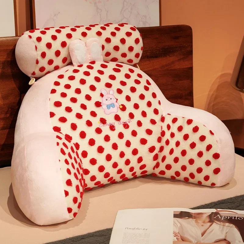 Plush Fur Soft Waist Pillow Bedhead Pregnant Women's Waist Protection Pillow Home Furnishing Sofa Decoration Printed Cushion
