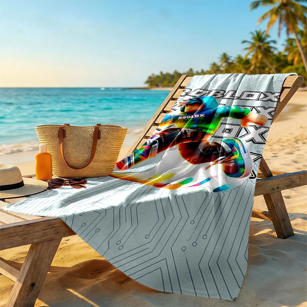 Roblox Strandtuch Weich Langlebig Schnelltrocknend Bequem Leicht Perfekt für Reisen Yoga Camping und Schwimmen