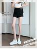Women's High Waist Black A-Line Summer Shorts - Petite, Tight, Elastic, and Anti-Exposure