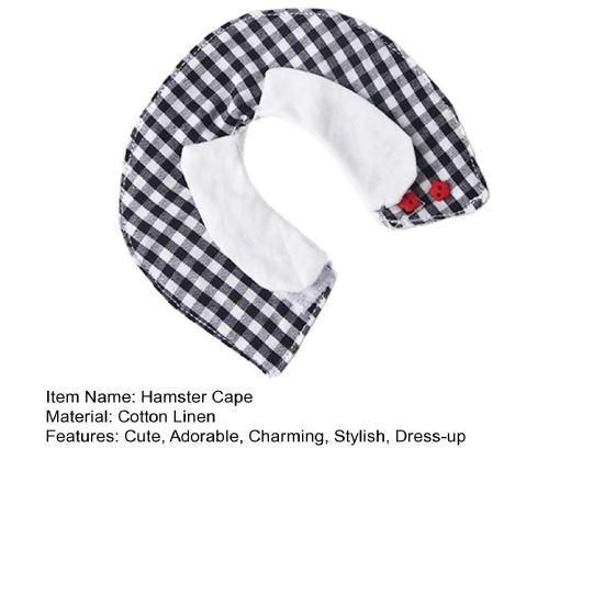 Yousheng Hamster Cape Gray And White Plaid Business Suit Small Animal Clothes for Parakeet Parrot Guinea Pig Party Birthday Cosplay Photo Props