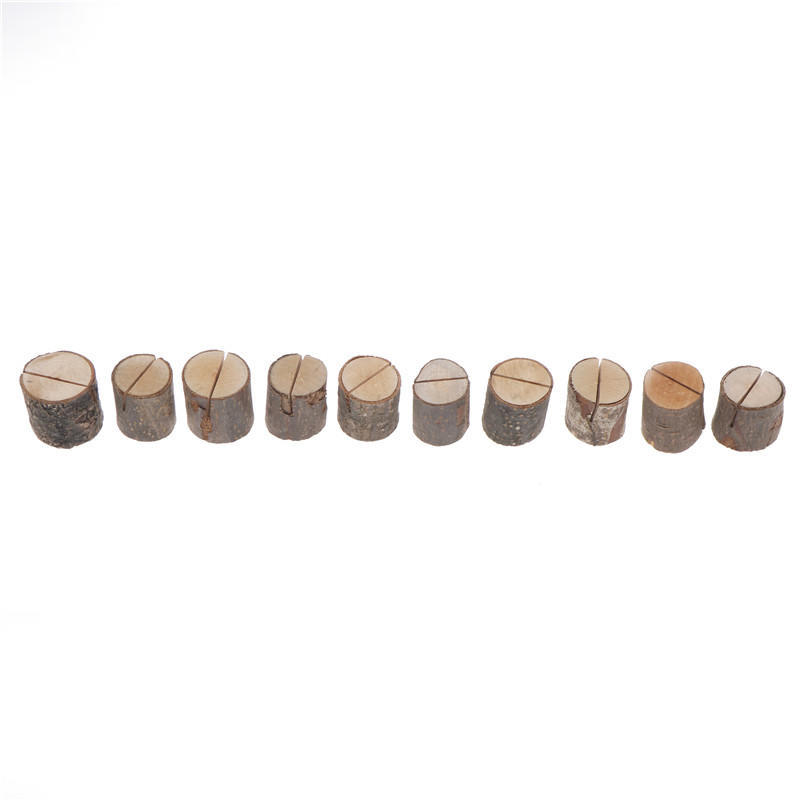 10X Wooden Party Table Number Stand Place Name Card Holder Decoration Decor
