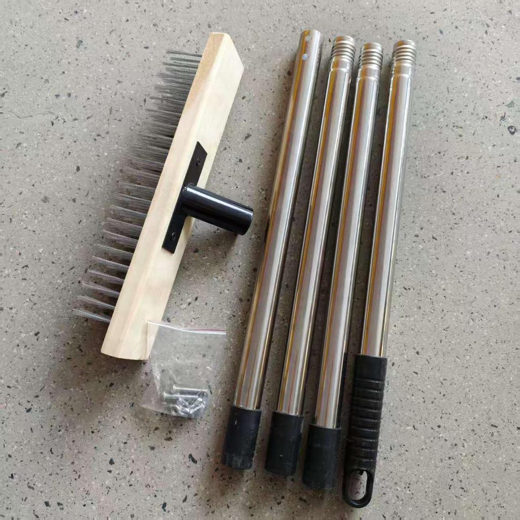 Stainless Steel Wire Brush for Outdoor Tile and Cement Floor Cleaning