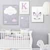 Nordic Custom Personalize Name Cartoon Unicorn Wall Art Canvas Painting Poster Picture For Nursery Kids Girl Room Home Decor
