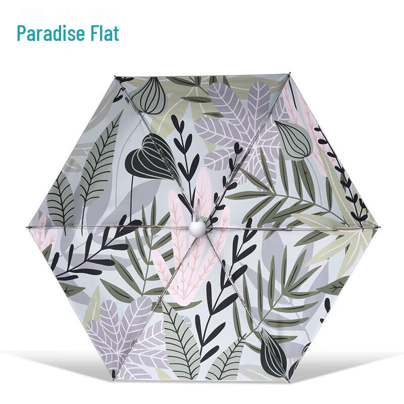 Paradise Titanium Silver 5-Fold Portable UV Sun Umbrella