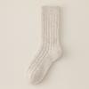 Lady Autumn Solid Color Simple Classic Thick Needle Wool Barrel Pile Socks