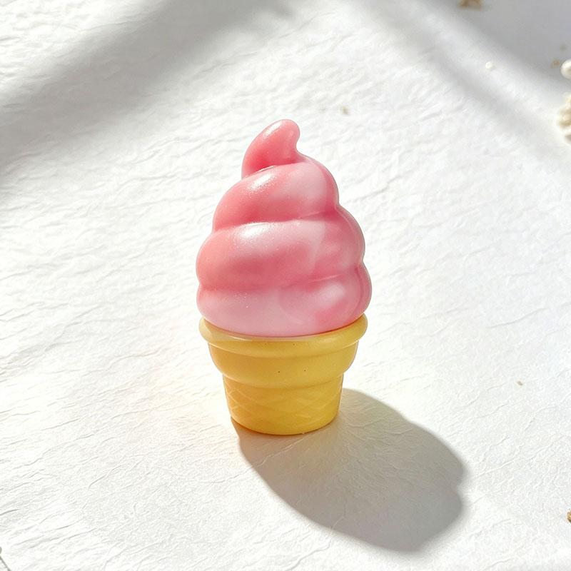 

Simulation Soft Ice Cream Sensory Toys Stress Relieving Squishy Toys For Children Adults Fidget Sweetener Toys Room Decoration рожевий
