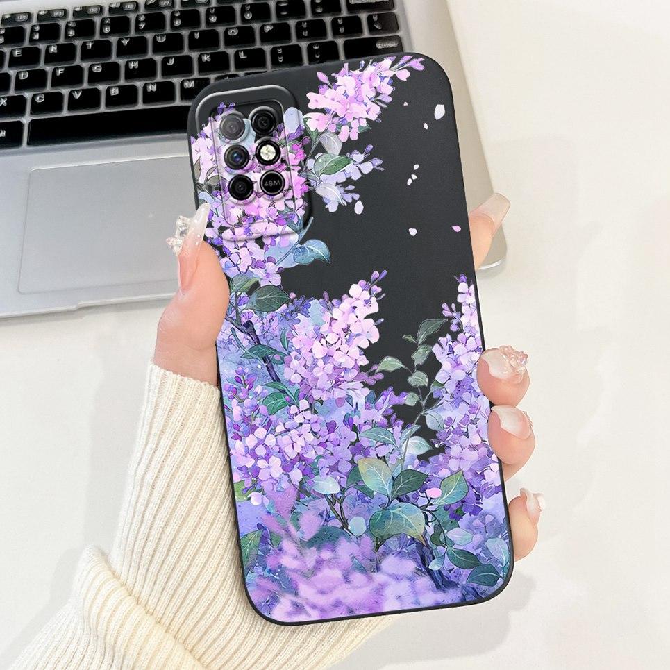 For Infinix Note 8i Note8 Back Cover On Infinix X6383 A692 Coque Funda Flower Butterfly Women Fashion Phone Case Liquid Silicone