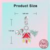 copper Christmas Snowman Tree Gingerbread House Pendant Charm Compatible With Authentic Charm Bracelets Women Do It Yourself Jewellery Gift