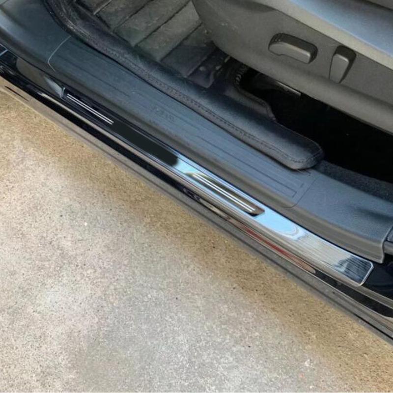 For Subaru Forester 2018      Steel External Door Sill Scuff Plate Cover Threshold Strip Pedal Accessories