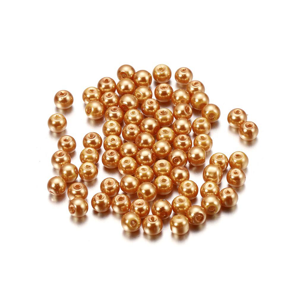 Multi-color 4mm Glass Imitation Pearl Beads for DIY Jewelry Crafting