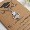 Stainless Steel Matte Golden Mortarboard Featuring Number 2026 Pendant Necklace Women Graduation Memorial Jewelry Gifts