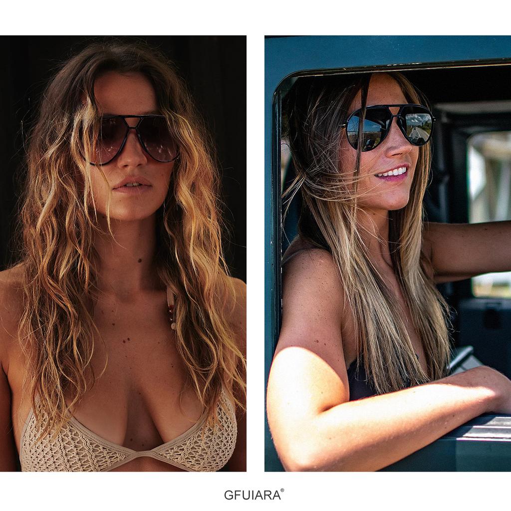 Übergroße Pilotensonnenbrille für Damen Herren Retro 70er Schild Sonnenbrille UV400 Schutz