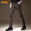Jeep Men's Autumn Winter Stretch Corduroy Casual Trousers